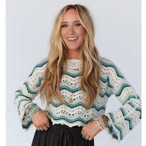 3 Bird Nest Crochet Boho sweater